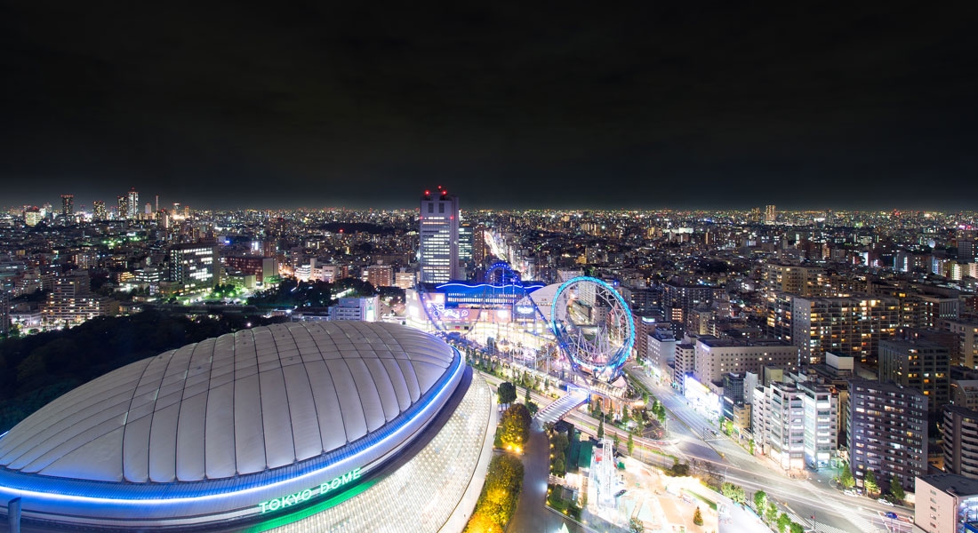 都会の夜景がまぶしかった・・